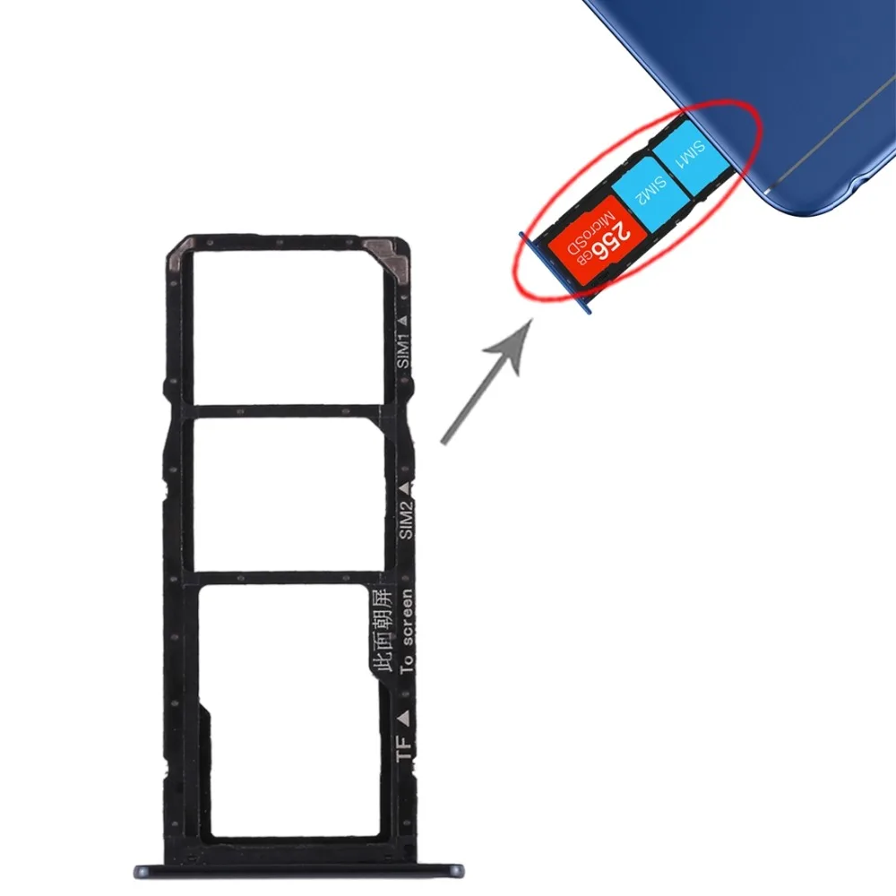 

SIM Card Tray + SIM Card Tray + Micro SD Card for Huawei Honor 7A