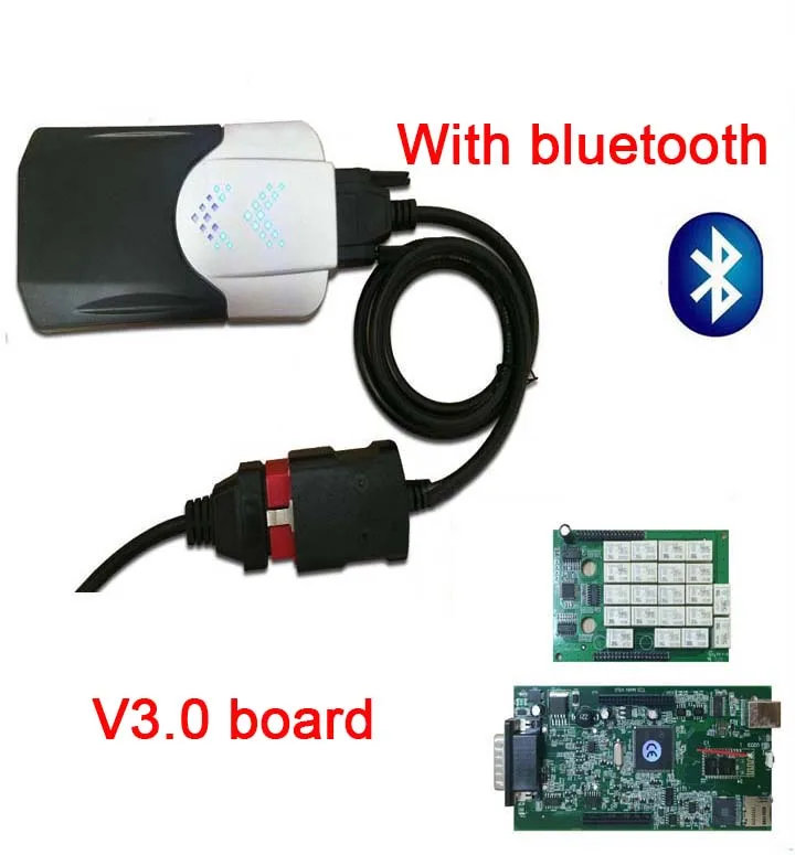 TCS CDP Pro Bluetooth автомобильный диагностический инструмент двойной зеленый PCB V3.0 R3 с Keygen Авто сканер+ полный комплект грузовых кабелей