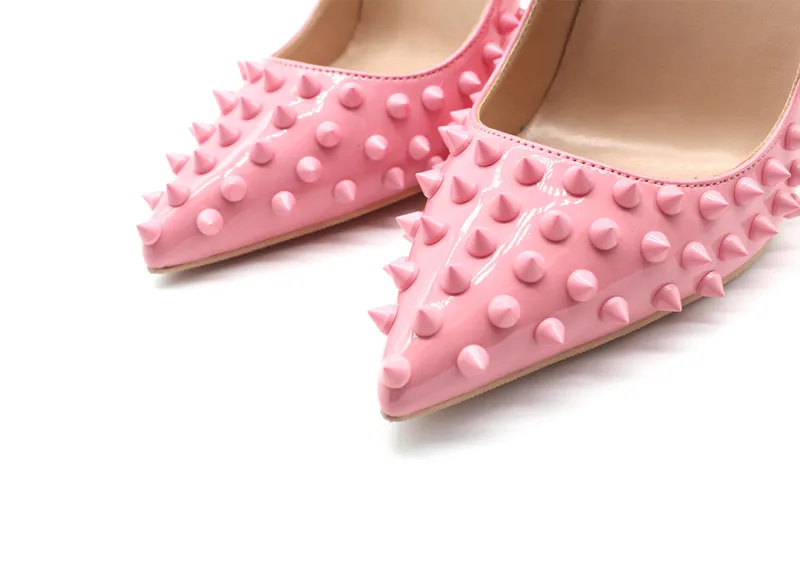 pink women heels rivets 1000