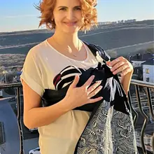 Слинг с кольцами- переноска для детей от 0 до 24 месяцев