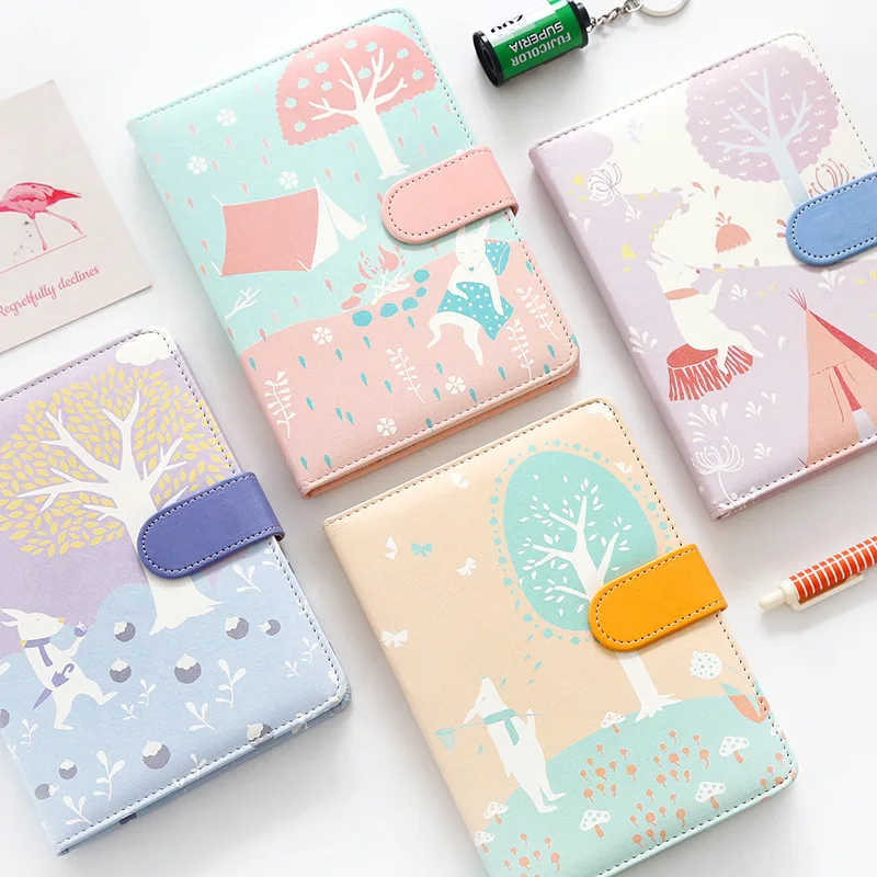 

2019 Cute Kawaii Notebook Cartoon Molang Planner Notepad Diary Journal Planner Sketchbook Gift Korean Stationery