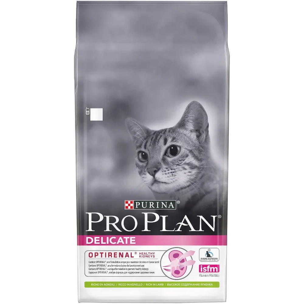 Сухой корм Pro Plan для кошек с чувствительным пищеварением и привередливых к еде с ягненком, 10 кг