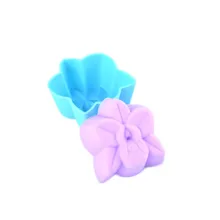 10 шт Новое поступление Орхидея Маффин чашки Мягкие силиконовые украшения торта шоколадный цветок кекс Лайнер выпечки чашки плесень цвет случайный