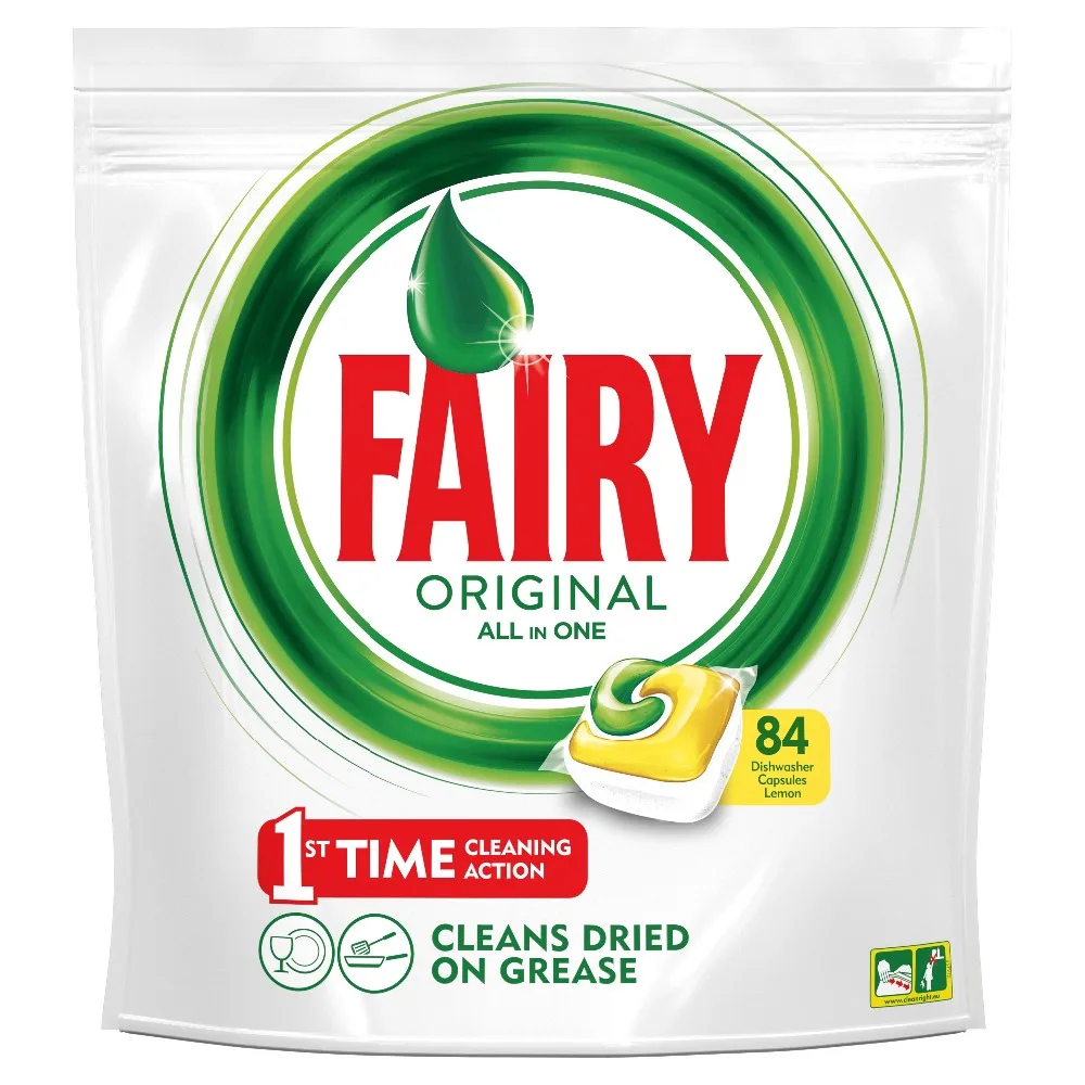 Капсулы для посудомоечной машины Fairy Original All In One Лимон(84 штук