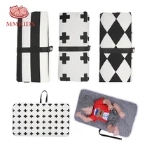 Детский пеленальный коврик, хлопок, экологический пеленок, геометрические пеленки и пеленки, пеленальный коврик для детей, водонепроницаемый, простыня для младенцев, пеленальный коврик