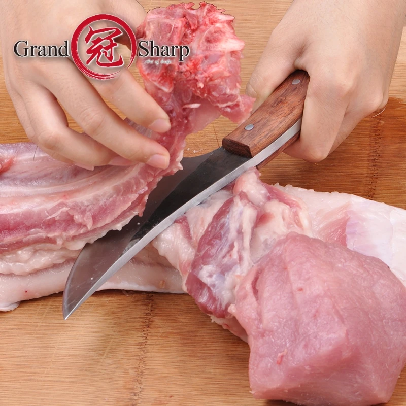 Najtaniej Nóż myśliwski stal wysokowęglowa ręcznie naprawiony nóż 58HRC drewniany uchwyt Camping Tactical Survival EDC Rescue narzędzia zewnętrzne nowość