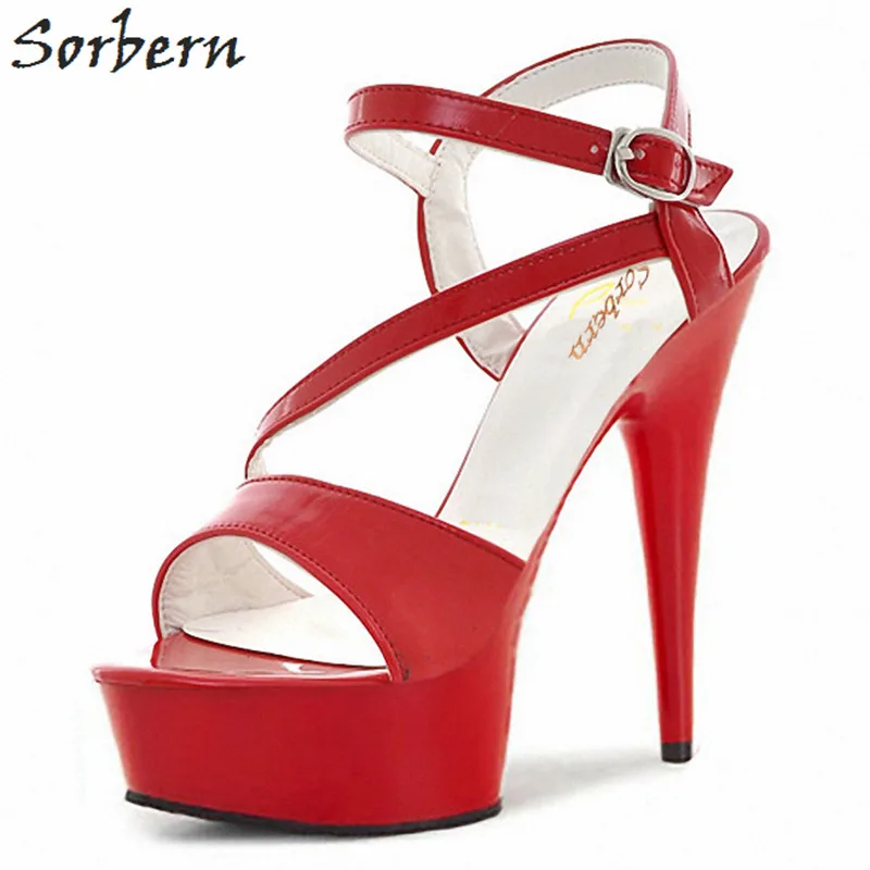 red see through heels