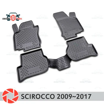 

Floor mats for Volkswagen Scirocco 2009~2017 rugs non slip polyurethane dirt protection interior car styling accessories