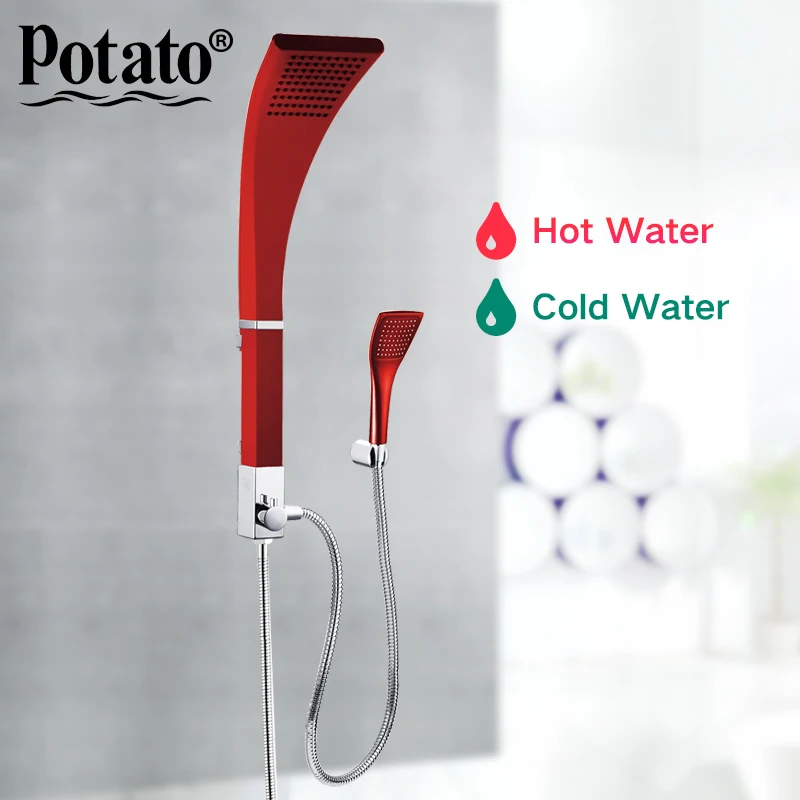 

potato shower Faucets bathtub faucet bathroom bath wall mounted Bath Mixer Tap With Hand Held Shower Head Set p3544-5
