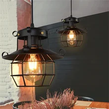 Ретро винтажная промышленная люстра с абажуром потолочный светильник под старину для домашнего кафе(без лампы