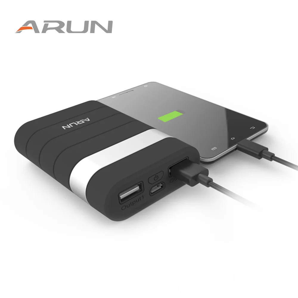 ARUN 7500 мАч Внешний аккумулятор PoverBank 2 USB power Bank портативное зарядное устройство для