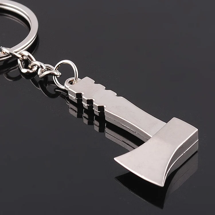 

Unique Cute Metal Axe Hatchet Pendant Mini Tool Toy Keychain Keyring Gift KEY-0060-SV