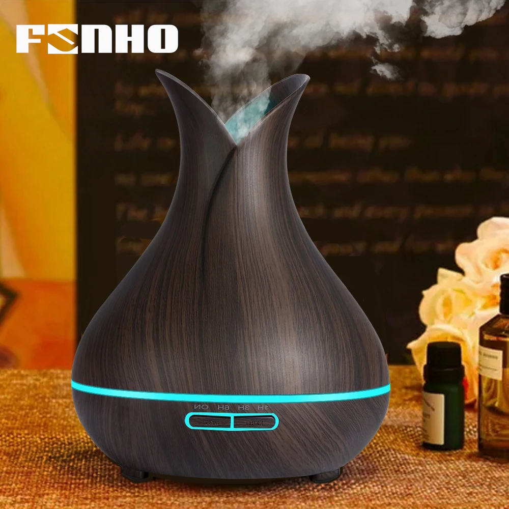 

FUNHO 400ml Aroma Air Humidifier Huile Essential Oil Diffuser Ultrasonic Humidifier with 7 Color LED Night Lights for Home 088