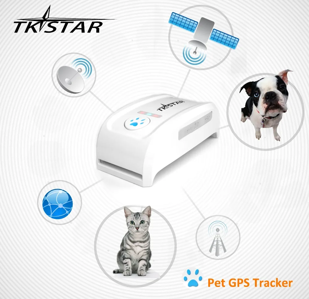 

Mini Pet GPS Tracker Dog Cat Tracker TK909 GPS Locator 400 hours Standby Remotely Voice Monitor SOS Free Tracking Dropshipping