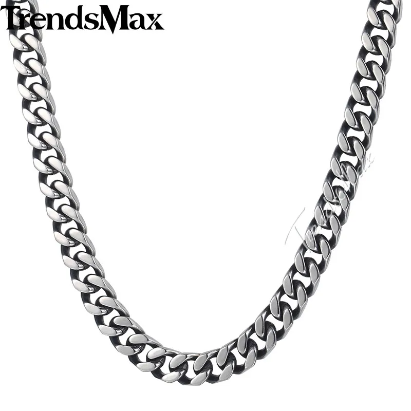 Цепочка унисекс из нержавеющей стали 8/10/12 мм KKNM142|cuban link|stainless steel necklace chainnecklace chain |