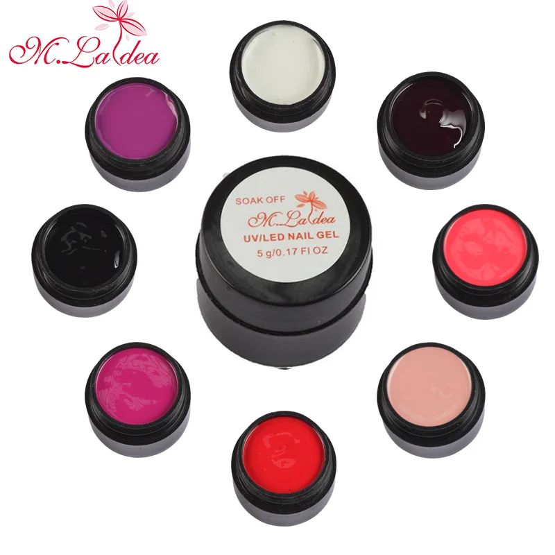 

M.Ladea 23 Color Nail Painting Gel Nail Art UV Gel Paint Solid Pure Glitter Soak Off Gel Polish French Tips Nail Lacquer