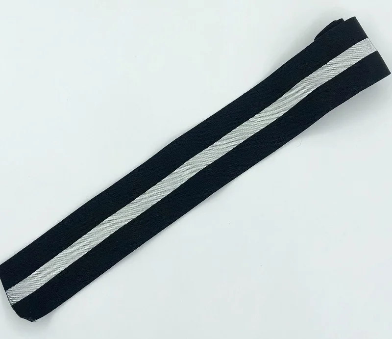 Новое поступление 5,3 см/4 см 10 ярдов черный и золотой/черный и серебристый резинка швейная лента резинкой для одежды DIY аксессуары