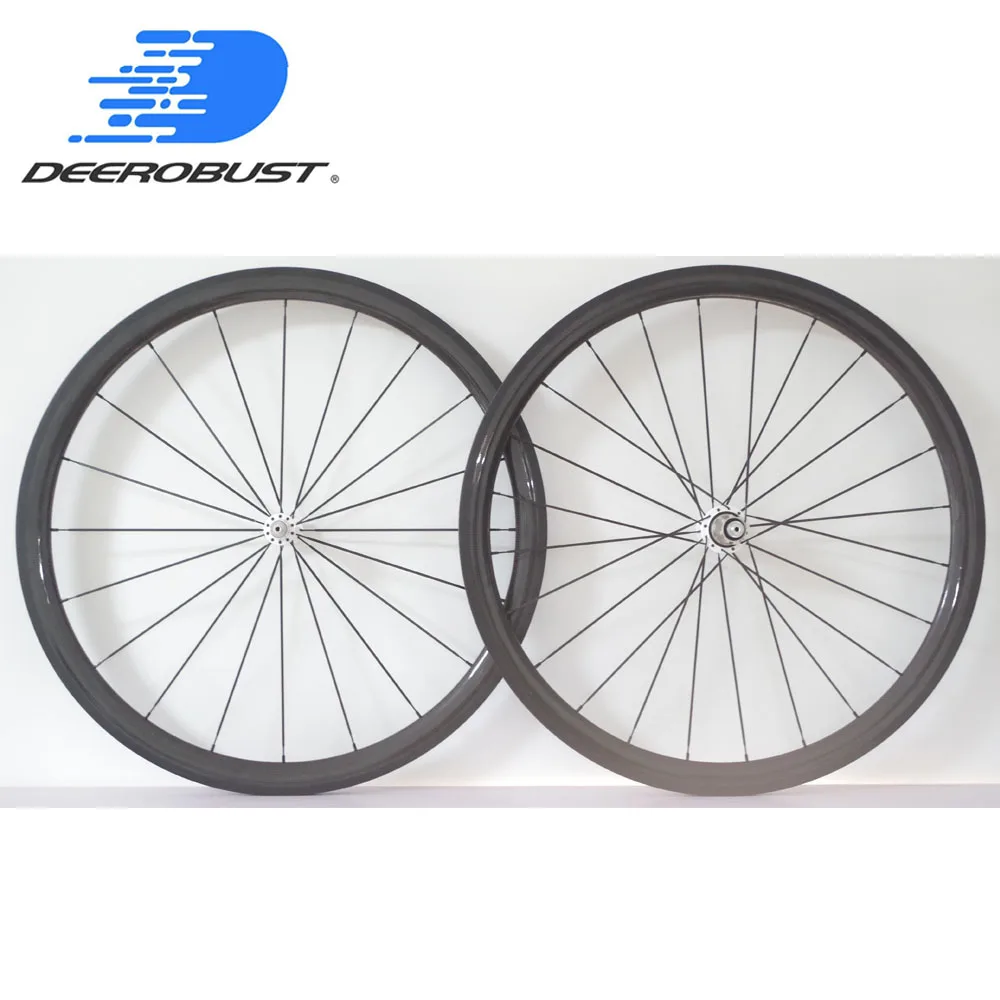 

1086g 38mm deep 700c TUBULAR Carbon Bicycle Wheelset 3k Glossy 23mm Wide Road Bike Wheels White Powerway R13 Hubs 20 24 Holes