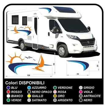 

complete kit Top Quality stickers for RV vinyl graphics stickers decals Camper Set Caravan caravans - graphics 18b MADE IN ITALY