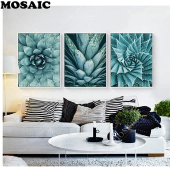 

Sale Diamond embroidery triptych diy 5d diamond painting mosaic Cactus plant Paintings crystals Picture of rhinestones sets gift