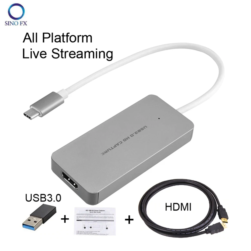 

EZCAP 265 265C HDMI to Type-C USB3.0 1080P 60fps Video Capture Live Streaming Broadcast for Macbook Mac Windows Win10