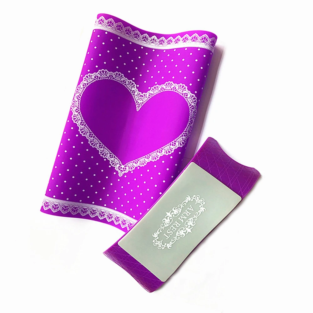 Nail Art Foldable Washable Silicone Table Mat + Hand Pillow Salon