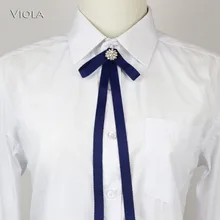 Шикарная Милая Бриллиантовая однотонная белая лента с бабочкой, милые ювелирные изделия для женщин, подарок для девушек, Бабочка, женский аксессуар для рубашек, студенческая работа