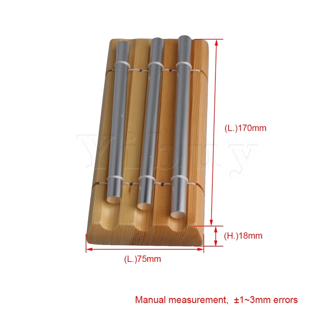 

Yibuy 3 Tone Wooden Woodstock Instrument Energy Chime with Mallet and 3 Tube