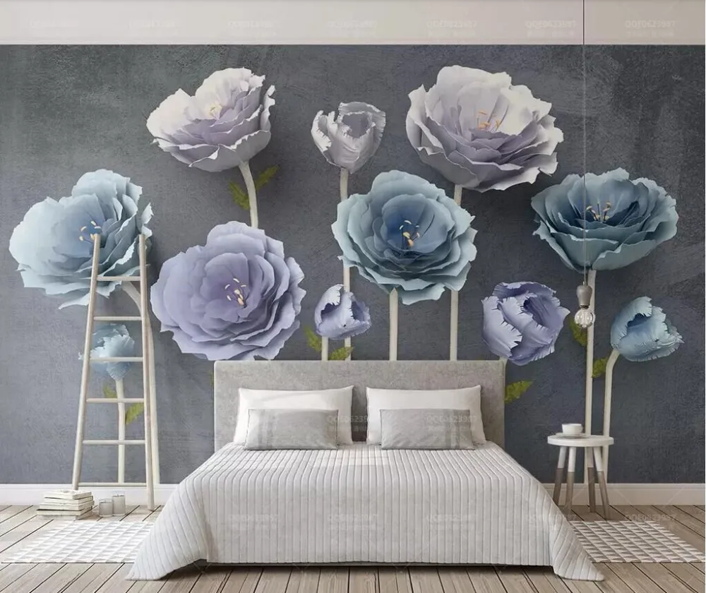 3d Стерео цветы современный минималистичный ТВ фон стены производители оптом обои фрески на заказ фото стены