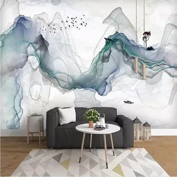 

Artistic concept abstract ink landscape background wall high-grade wall cloth manufacturers wholesale wallpaper mural photo wall