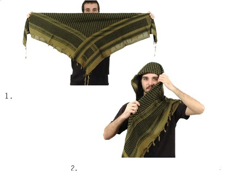 Desert Military Shemagh Scaries Tactical Keffiyeh Head Neck Scarf Arab Wrap Free Shipping