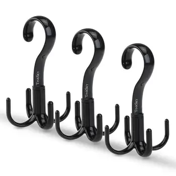 

3pcs 360 Degree Rotating Tie Rack Organizer Hanger Closet Storage Scarf Rack Tie Organizer Holder Hook Closet Organizer