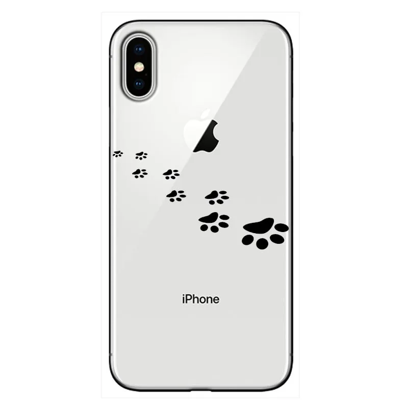 Акварельные Paw Patttern принты Мягкий чехол из искусственной кожи чехлы для
