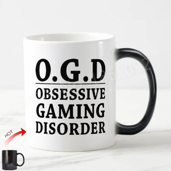 Funny Gamer Gaming Magic Mug Novelty OGD Obsessive Disorder Game Coffee Mugs Beer Cups Creative Gift Drinking 11oz | Дом и сад
