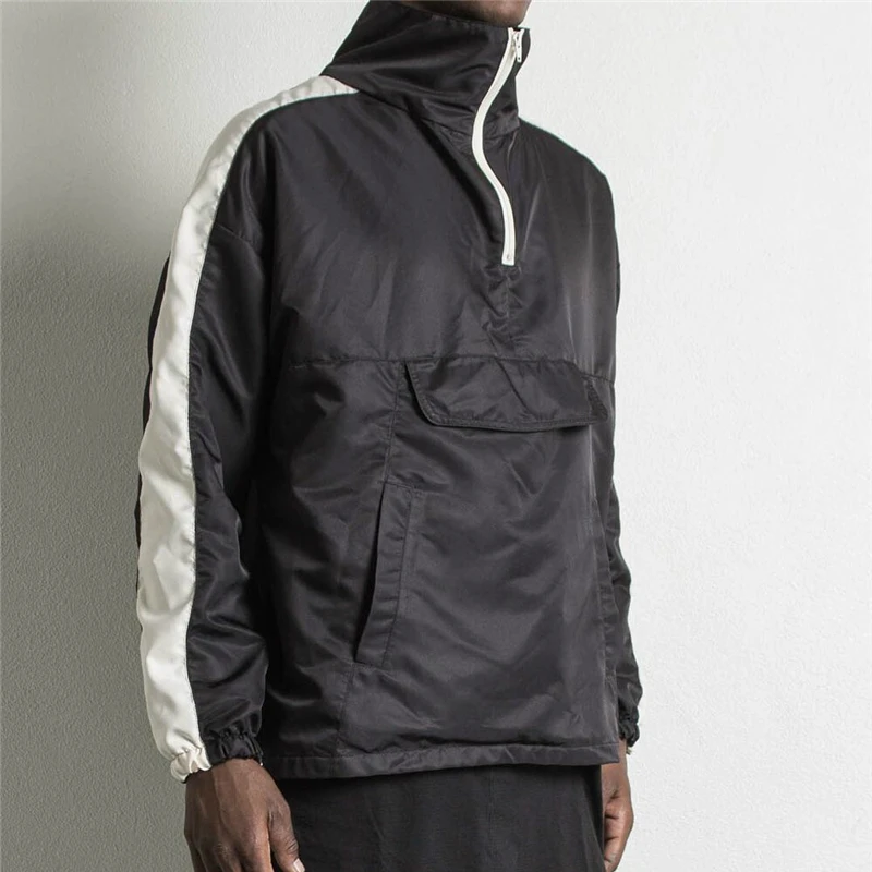 

Hip Hop Justin Bieber Lightweight Anorak Track Pullovers Loose Fit Half Zipper Windbreaker