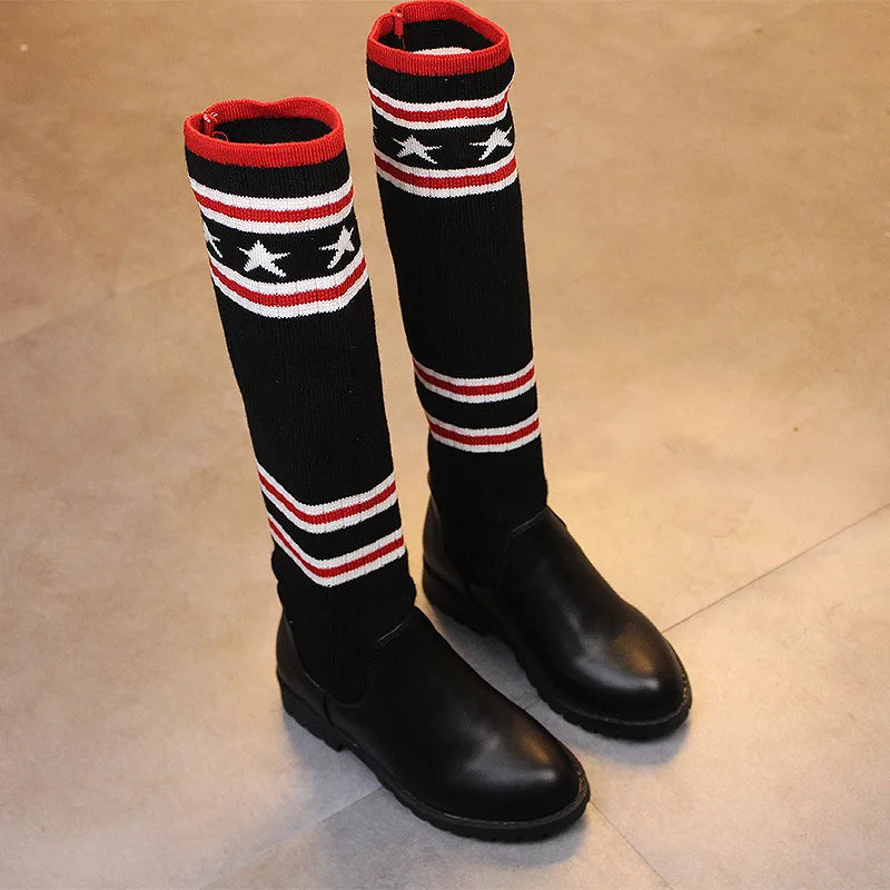 

Baby Girls Boots Children Shoes High Short Boats for Princess Star Design Autumn Kids Fashion Shoes 2017 Woolen Boots