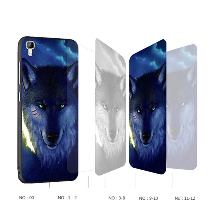 Huawei Y6 Case Original Cover for Huawei Y6 Case Bag y6 Cover Skin Wolf Fish Skull Fundas 100% 4