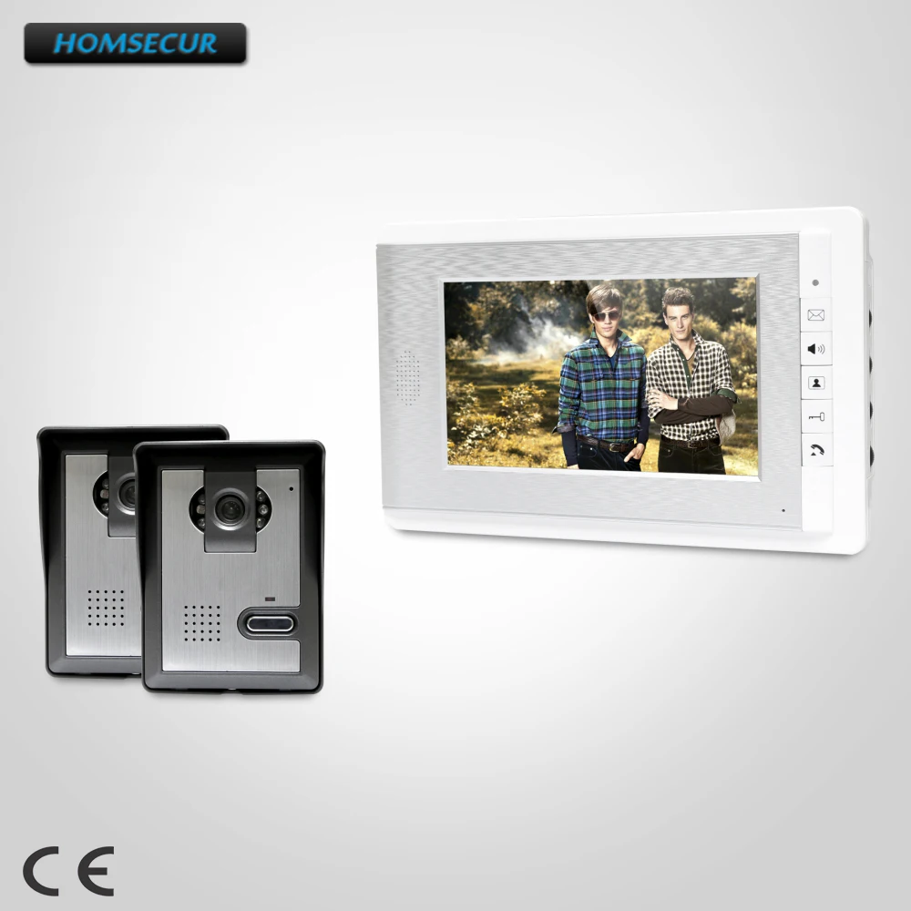 

HOMSECUR 7inch Wired Video Door Entry Phone Call System with Intra-monitor Audio Intercom : XC005+XM708-S