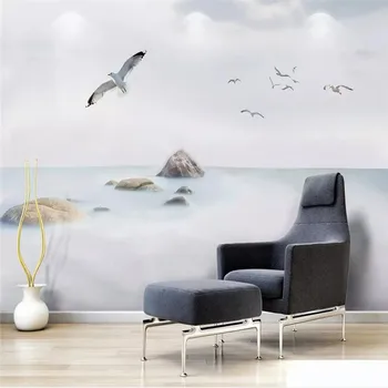 

Simple cloud sea landscape sea sky art concept high-grade wall cloth manufacturers wholesale wallpaper mural photo wall