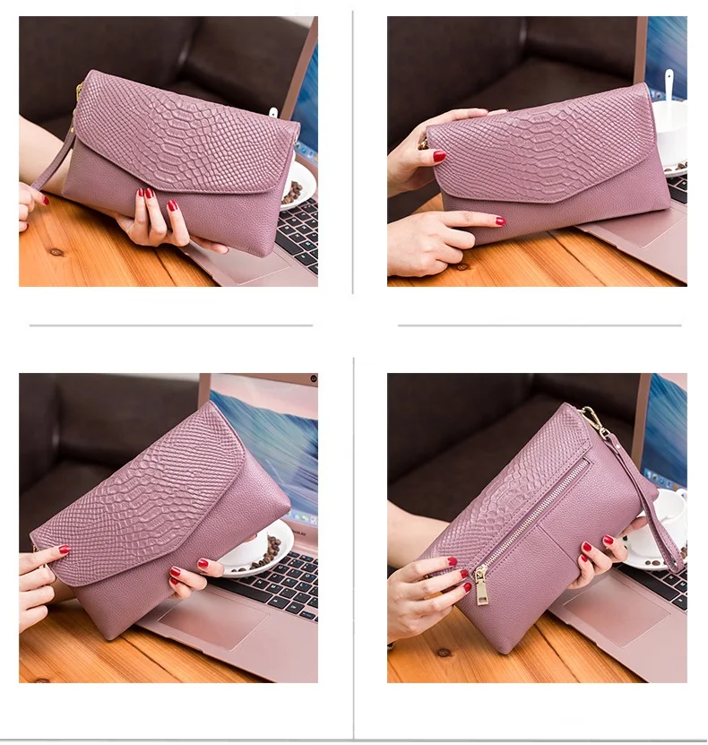 MJ Brand Serpentine Genuine Leather Women Messenger Bag Female Small Crossbody Bag Natural Real Leather Day Clutch with Wristlet (13)