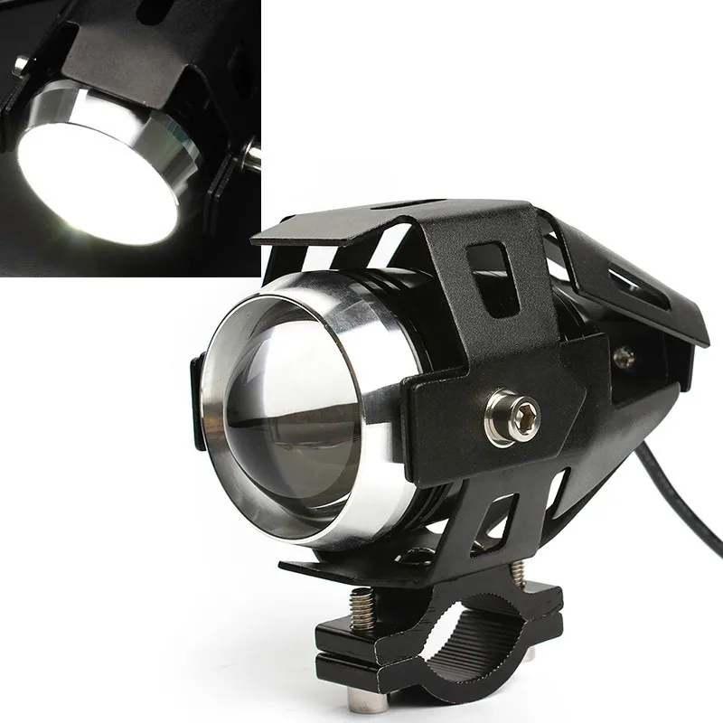 

JURUS 125W Motorcycle Waterproof Headlight Motorbike spotlight 3000LM Motos U5 LED Driving Fog Spot Head Light auxiliary Lamp