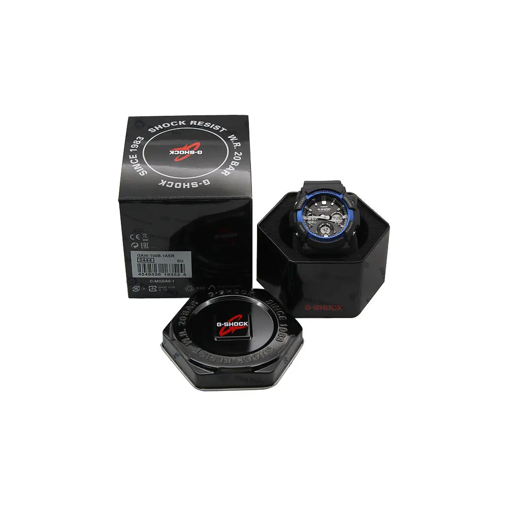Quartz Wristwatches Casio for mens GAW 100B 1A2 Watches Mans Watch Wristwatch Wrist men G Shock|Спортивные часы| |