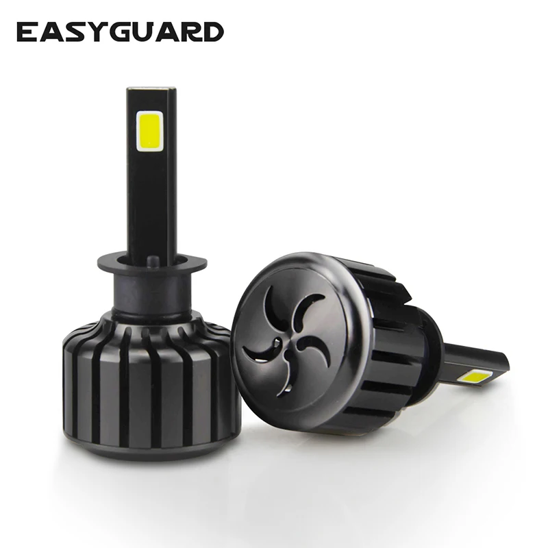 

EASYGUARD 2019 New Car LED Headlight Bulb 9-36V DC 6000LM H1 H3 H11 LED Headlight Fog Lamp 6500K COB LED Car Styling