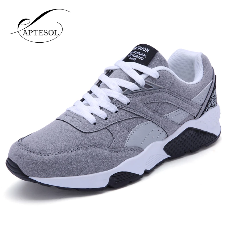 

APTESOL Running Shoes For Men Sport Shoes Breathable Outdoor Athletic Walking Sneakers Lightweight Suede Soft Jogging Shoes