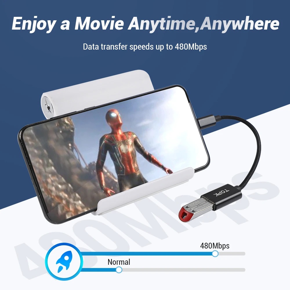 TOPK Micro USB OTG кабель адаптер для samsung Xiaomi huawei разъем Android 2 0 адаптер|Переходники и