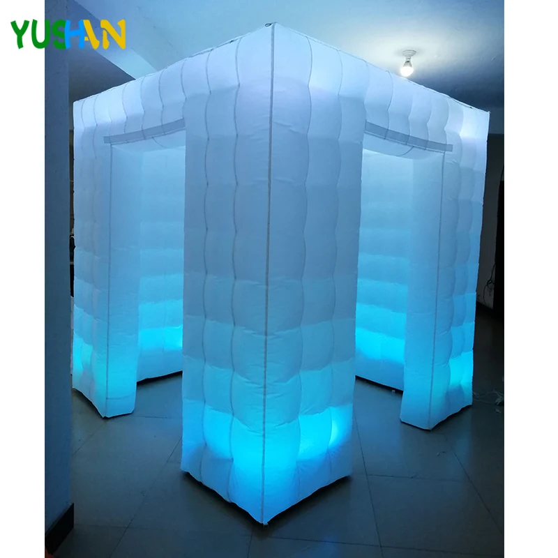 8ft cube Led light inflatable photo booth best quality photo booth frames with LED strips bottom Inflatable Tent For Parties 8ft cube Led light inflatable photo booth best quality photo booth frames with LED strips bottom Inflatable Tent For Parties