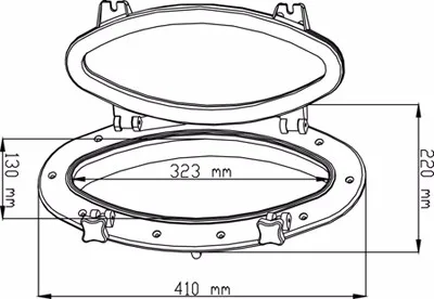 Новый SEAFLO лодка яхты овальной формы Porthole 4 мм толщина закаленного стекла