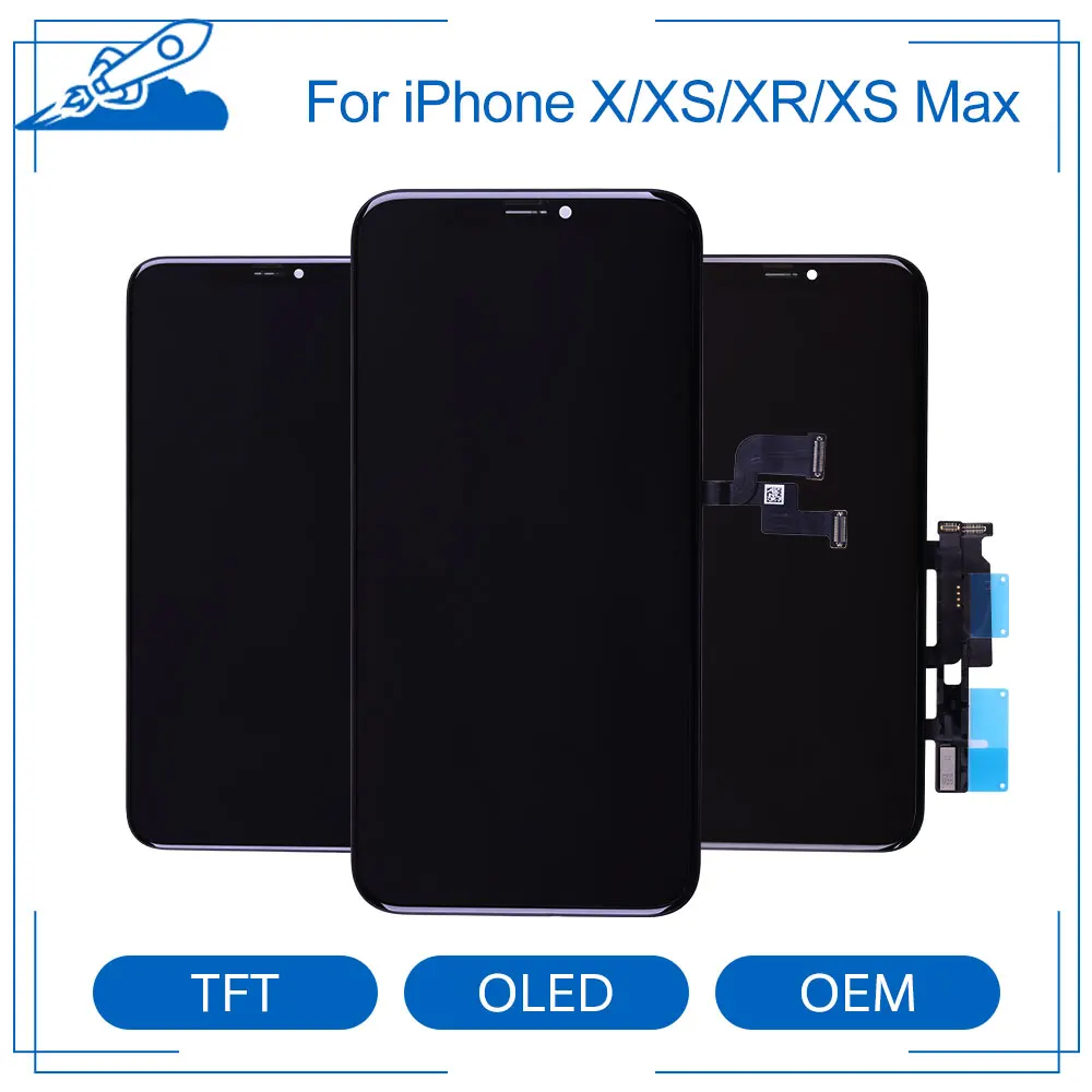 Для iPhone X S Max XR OLED lcd сенсорный экран дисплей для гибкого AMOLED OEM с дигитайзером сборка запасные части
