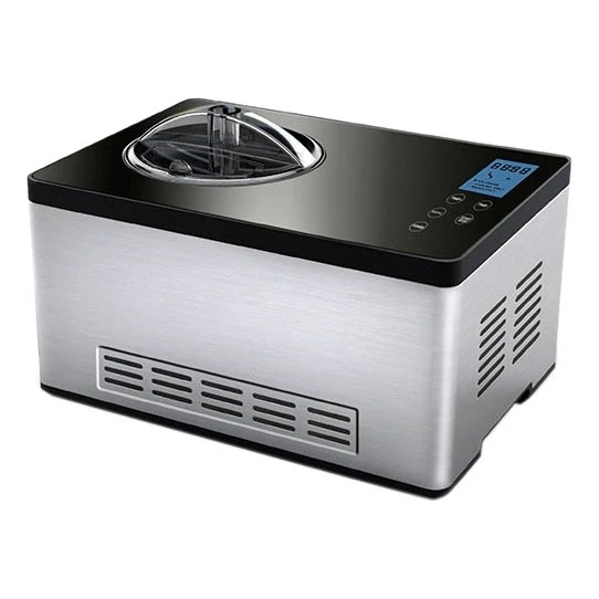 Фризер для мороженого GEMLUX GL-ICM507 (Мощность 180 Вт, объем 2 л, время приготовления 60 мин, таймер, Дисплей, материал корпуса - нержавеющая сталь, съемная емкость)