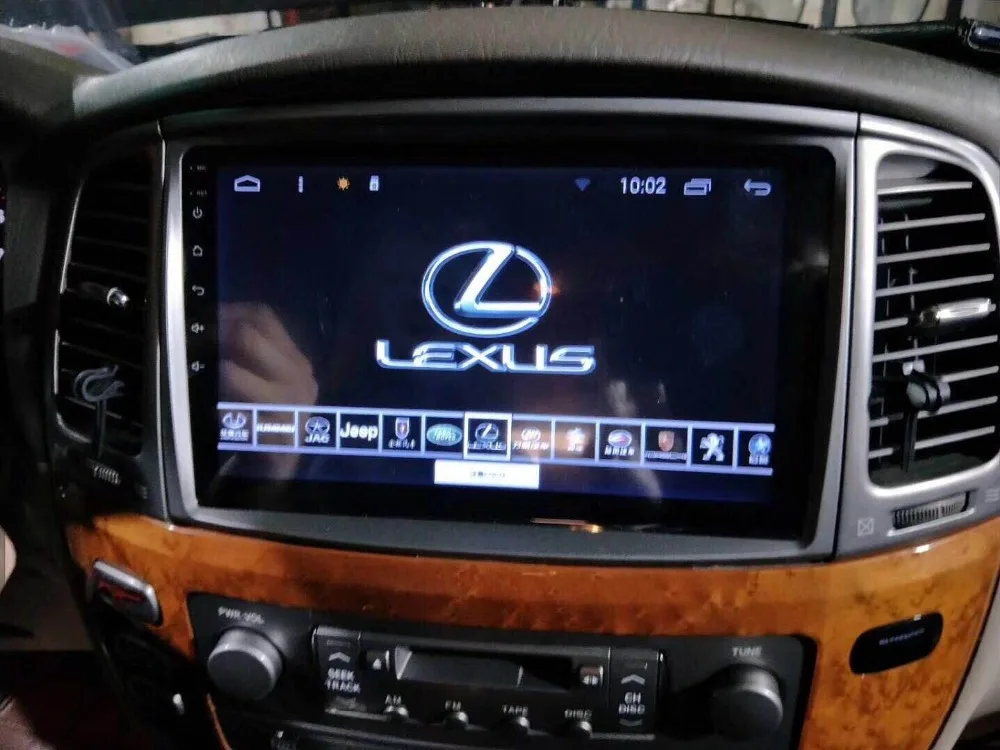 Top 10.2" Android 7.1 Car DVD Stereo For Toyota Land Cruiser 100 LC100 Lexus LX470 Auto Radio GPS Navigation 2